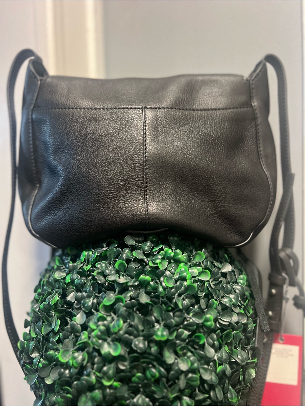 Vince Camuto Leopard Print Crossbody with Black Trim - Picture 3 of 16